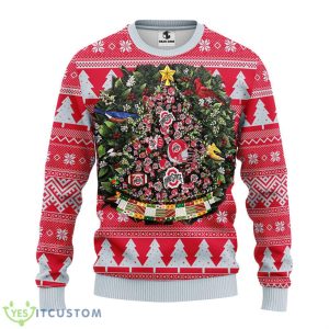Ohio State Buckeyes Tree Ugly Christmas Fleece Sweater Product Photo 1