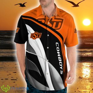 Oklahoma State Cowboys Unique 3D Hawaiian Shirt Best For Fans Beach Gift For Men And Women - Oklahoma State Cowboys Primary Logo 3D Print Button Shirt_6