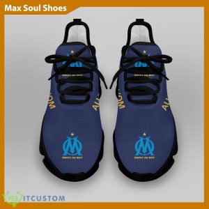 Olympique de Marseille Ligue 1 Logo Chunky Sneakers Sleek Max Soul Shoes For Fans - Olympique de Marseille Chunky Sneakers White Black Max Soul Shoes For Men And Women Photo 4
