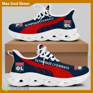 Olympique Lyonnais Ligue 1 Logo Chunky Sneakers Versatile Max Soul Shoes For Fans 5 Olympique Lyonnais Ligue 1 Logo Chunky Sneakers Versatile Max Soul Shoes For Fans - Olympique Lyonnais Chunky Sneakers White Black Max Soul Shoes For Men And Women Photo 2