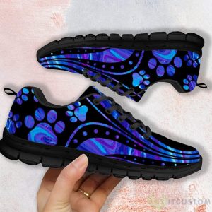 Paws Dog Blue Casual Running Sneakers Product Photo 2