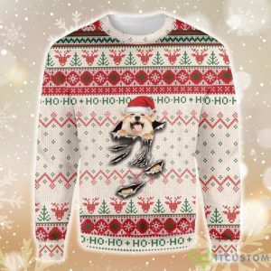 Pembroke Welsh Corgi Scratch Ugly Christmas Sweater Product Photo 1