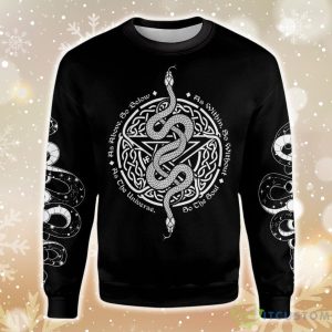 Pentagram Snake As Above So Below Witch Wicca Ugly Christmas Sweater - Pentagram Snake As Above So Below Witch Wicca EZ20 1010 All Over Print Sweatshirt_1