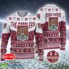 Personalized EFL Northampton Town FC Big Logo Stadium Snowflakes Ugly Christmas Sweater - Northampton Town FC Big Logo Stadium Snowflakes EFL Ugly Christmas Sweater