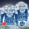 Personalized EFL Queens Park Rangers Big Logo Stadium Snowflakes Ugly Christmas Sweater - Queens Park Rangers Big Logo Stadium Snowflakes EFL Ugly Christmas Sweater