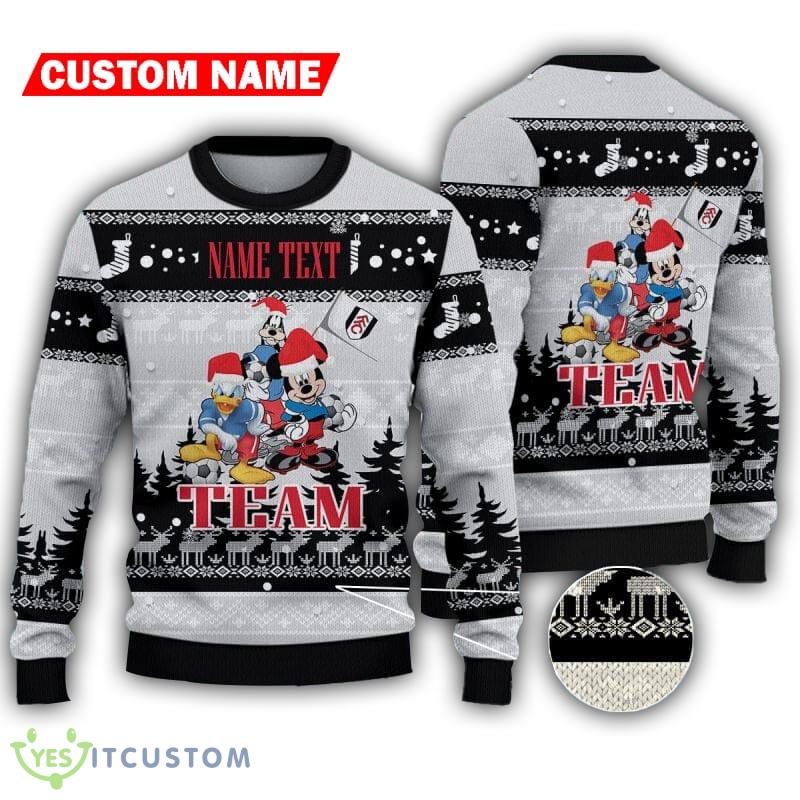 Personalized Fulham FC EPL Logo Team Mickey, Donald, Goofy Ugly Christmas Sweater 3 Personalized Fulham FC EPL Logo Team Mickey, Donald, Goofy Ugly Christmas Sweater - Personalized Fulham FC EPL Logo Team Mickey, Donald, Goofy Ugly Christmas Sweater