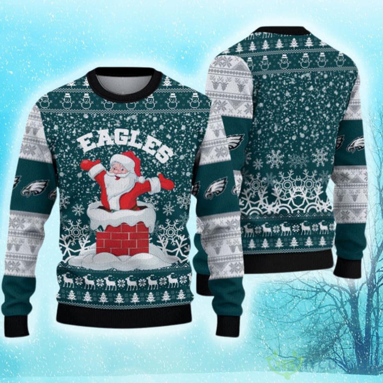 Philadelphia Eagles Christmas Santa Claus Pattern Limited Edition Ugly Sweater 3 Philadelphia Eagles Christmas Santa Claus Pattern Limited Edition Ugly Sweater Product Photo 1