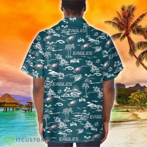 Philadelphia Eagles Colorful 3D Hawaiian Shirt Best For Fans Beach Gift For Men And Women - Philadelphia Eagles Tropical AOP Pocket Hawaiian Shirt_6
