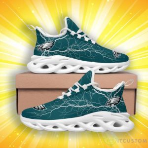 Philadelphia Eagles Lightning Pattern Max Soul Shoes 3 Philadelphia Eagles Lightning Pattern Max Soul Shoes Product Photo 2