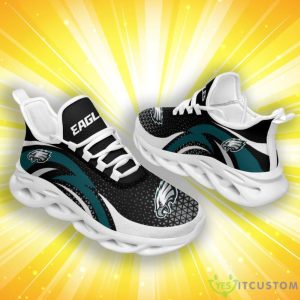 Philadelphia Eagles Triangle Abstract Pattern Max Soul Shoes Product Photo 1