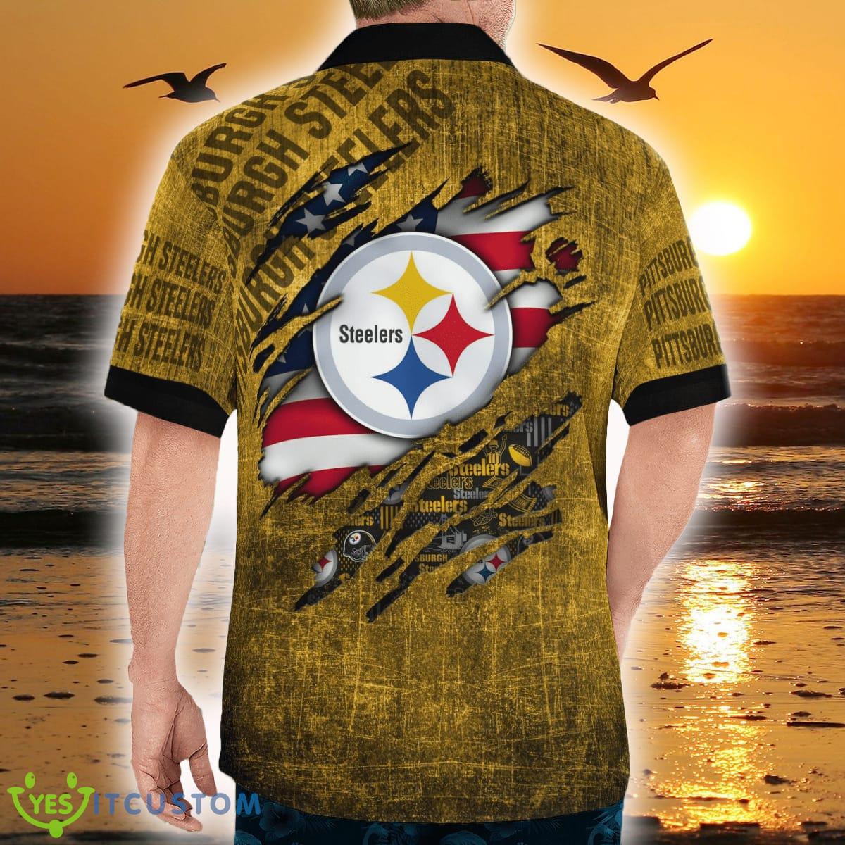 Pittsburgh Steelers American Flag Plus Size 3D Hawaiian Shirt Best For Fans Beach Gift For Men And Women 7 Pittsburgh Steelers American Flag Plus Size 3D Hawaiian Shirt Best For Fans Beach Gift For Men And Women - Pittsburgh Steelers American Flag Retro Printed Button Shirt_5