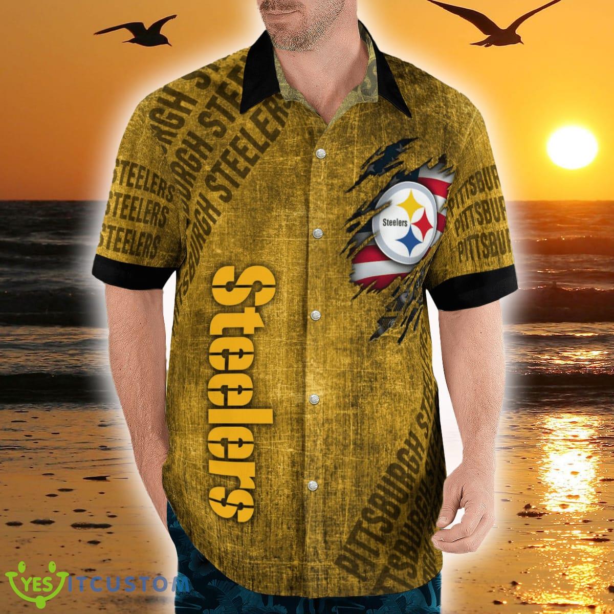 Pittsburgh Steelers American Flag Plus Size 3D Hawaiian Shirt Best For Fans Beach Gift For Men And Women 3 Pittsburgh Steelers American Flag Plus Size 3D Hawaiian Shirt Best For Fans Beach Gift For Men And Women - Pittsburgh Steelers American Flag Retro Printed Button Shirt_6