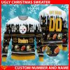 Pittsburgh Steelers Graphics NFL Flowing Milk Ugly Xmas Sweater Custom Number And Name - Pittsburgh Steelers v2 NFL Knitted Sweater Photo 1