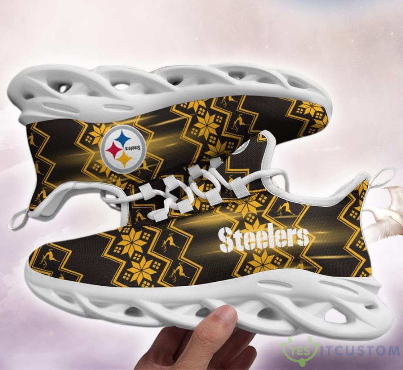 Pittsburgh Steelers Xmas Pattern Limited Edition Max Soul Shoes For Fans 3 Pittsburgh Steelers Xmas Pattern Limited Edition Max Soul Shoes For Fans Product Photo 1
