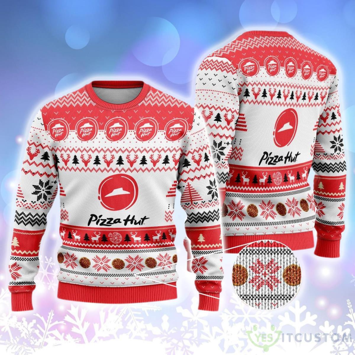 Pizza Hut Ugly Christmas Sweater 3 Pizza Hut Ugly Christmas Sweater - Pizza Hut 3D Printed Ugly Christmas Sweatshirt_1