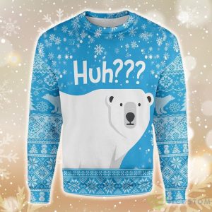 Polar Bear Huh Ugly Christmas Sweater - Polar Bear Huh Ugly Christmas EZ20 0910 All Over Print Sweatshirt_1