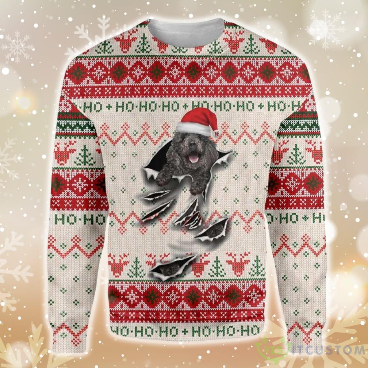 Poodle Scratch Ugly Christmas Sweater 5 Poodle Scratch Ugly Christmas Sweater - Ugly Christmas Poodle Scratch EZ12 1410 All Over Print Sweatshirt_1