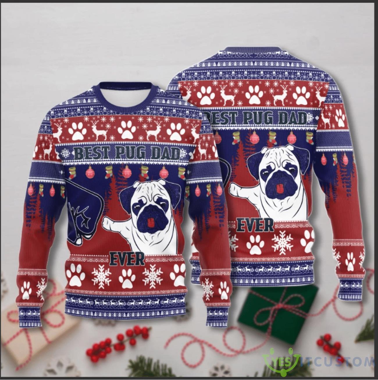Pug Ugly Christmas Sweater 3 Pug Ugly Christmas Sweater Product Photo 1