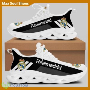 Real Madrid Laliga Running Shoes Aesthetic Max Soul Sneakers For Fans - Real Madrid Chunky Sneakers White Black Max Soul Shoes For Men And Women Photo 1
