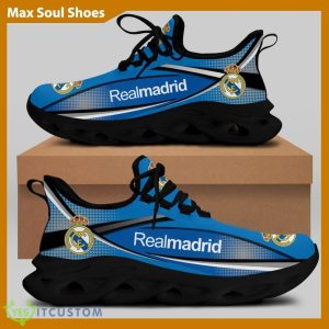 Real Madrid Laliga Running Shoes Runway Max Soul Sneakers For Fans - Real Madrid Chunky Sneakers White Black Max Soul Shoes For Men And Women Photo 2