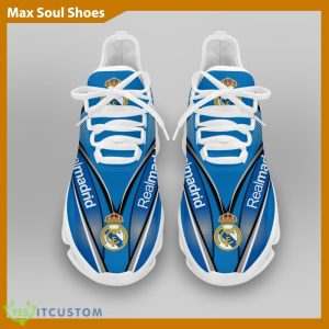 Real Madrid Laliga Running Shoes Runway Max Soul Sneakers For Fans - Real Madrid Chunky Sneakers White Black Max Soul Shoes For Men And Women Photo 3
