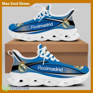 Real Madrid Laliga Running Shoes Runway Max Soul Sneakers For Fans - Real Madrid Chunky Sneakers White Black Max Soul Shoes For Men And Women Photo 1