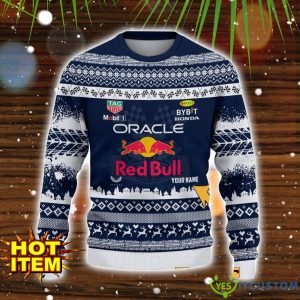 Red Bull Racing Special Gift Ugly Christmas Sweater Custom Name Product Photo 2