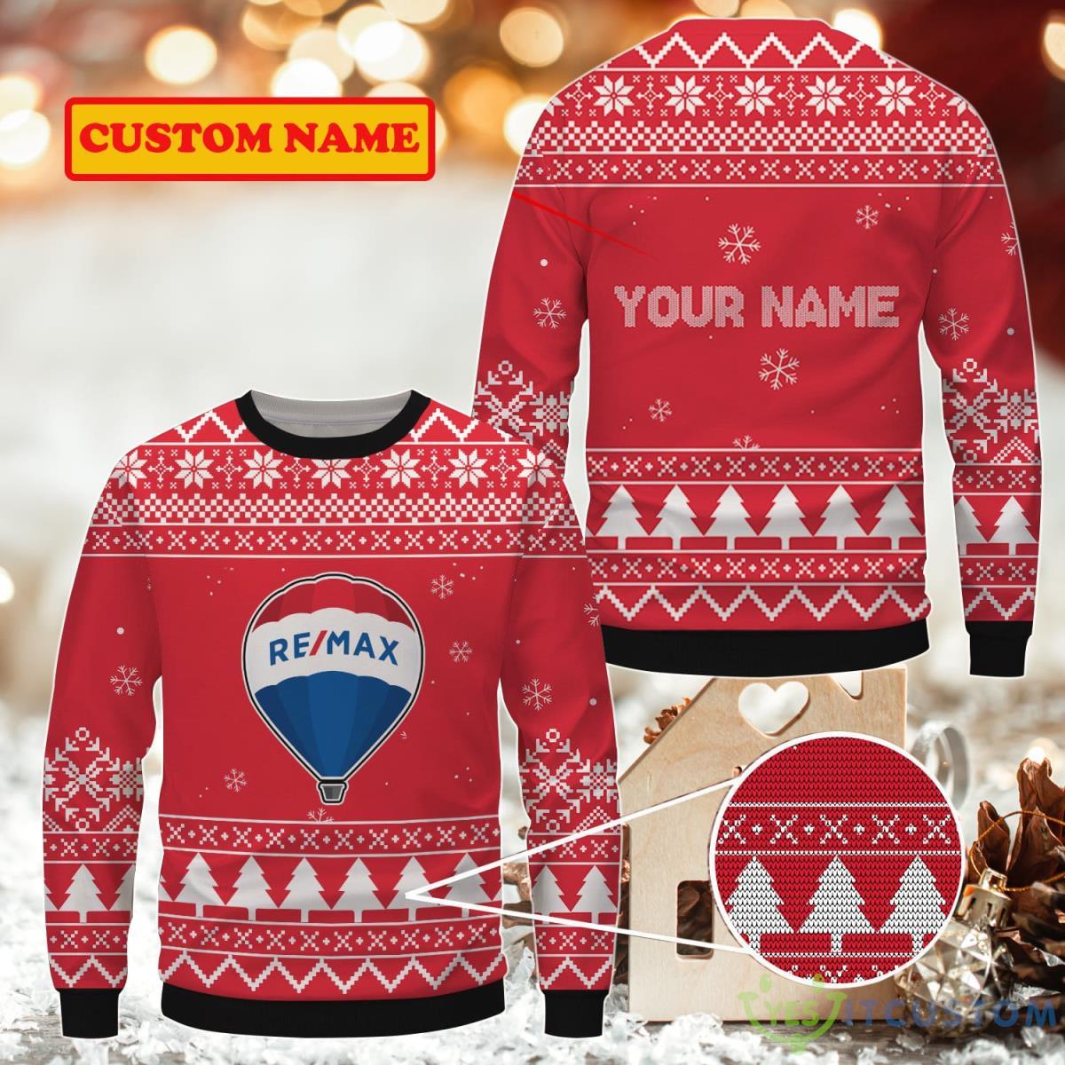 Remax Ugly Christmas Sweater Custom Name Best Gift For Men Women 3 Remax Ugly Christmas Sweater Custom Name Best Gift For Men Women Product Photo 1