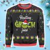 Resting Grinch Face Funny Christmas Ugly Sweater Product Photo 1