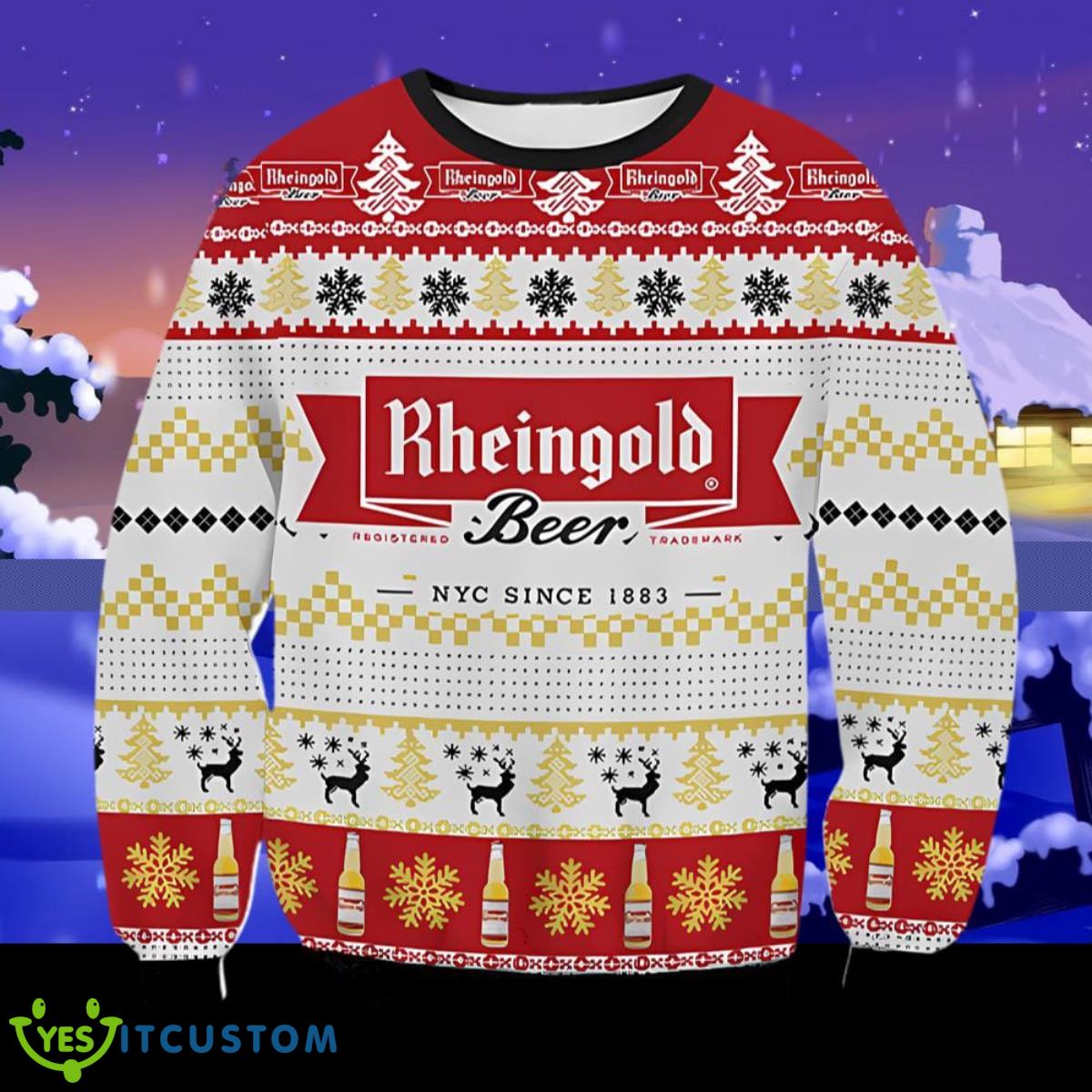 Rheingold Beer Ugly Christmas Sweater Best Gift For Everyone 3 Rheingold Beer Ugly Christmas Sweater Best Gift For Everyone Product Photo 1