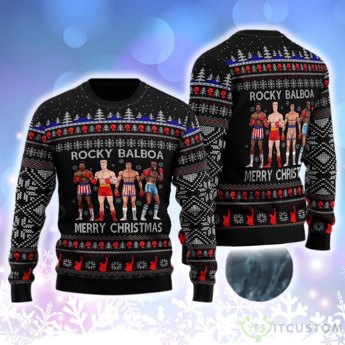 Rocky Balboa Ugly Christmas Sweater 3 Rocky Balboa Ugly Christmas Sweater - Rocky Balboa 3D Printed Ugly Christmas Sweatshirt_1