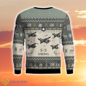 S-3 Viking S3 Aircraft Ugly Sweater Christmas All Over Printed For Men And Women - S-3 Viking S3_Aircraft Ugly Sweater_3