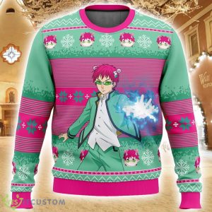 Saiki K The Disastrous Life of Saiki K 3D Ugly Christmas Sweater Christmas Gift Holiday Gift For Family 4 Saiki K The Disastrous Life of Saiki K 3D Ugly Christmas Sweater Christmas Gift Holiday Gift For Family Product Photo 2