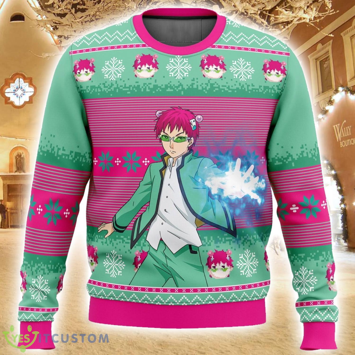Saiki K The Disastrous Life of Saiki K 3D Ugly Christmas Sweater Christmas Gift Holiday Gift For Family 7 Saiki K The Disastrous Life of Saiki K 3D Ugly Christmas Sweater Christmas Gift Holiday Gift For Family Product Photo 1