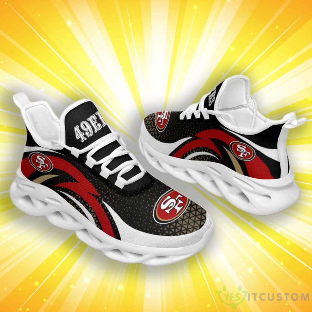 San Francisco 49ers Triangle Abstract Pattern Max Soul Shoes 5 San Francisco 49ers Triangle Abstract Pattern Max Soul Shoes Product Photo 1
