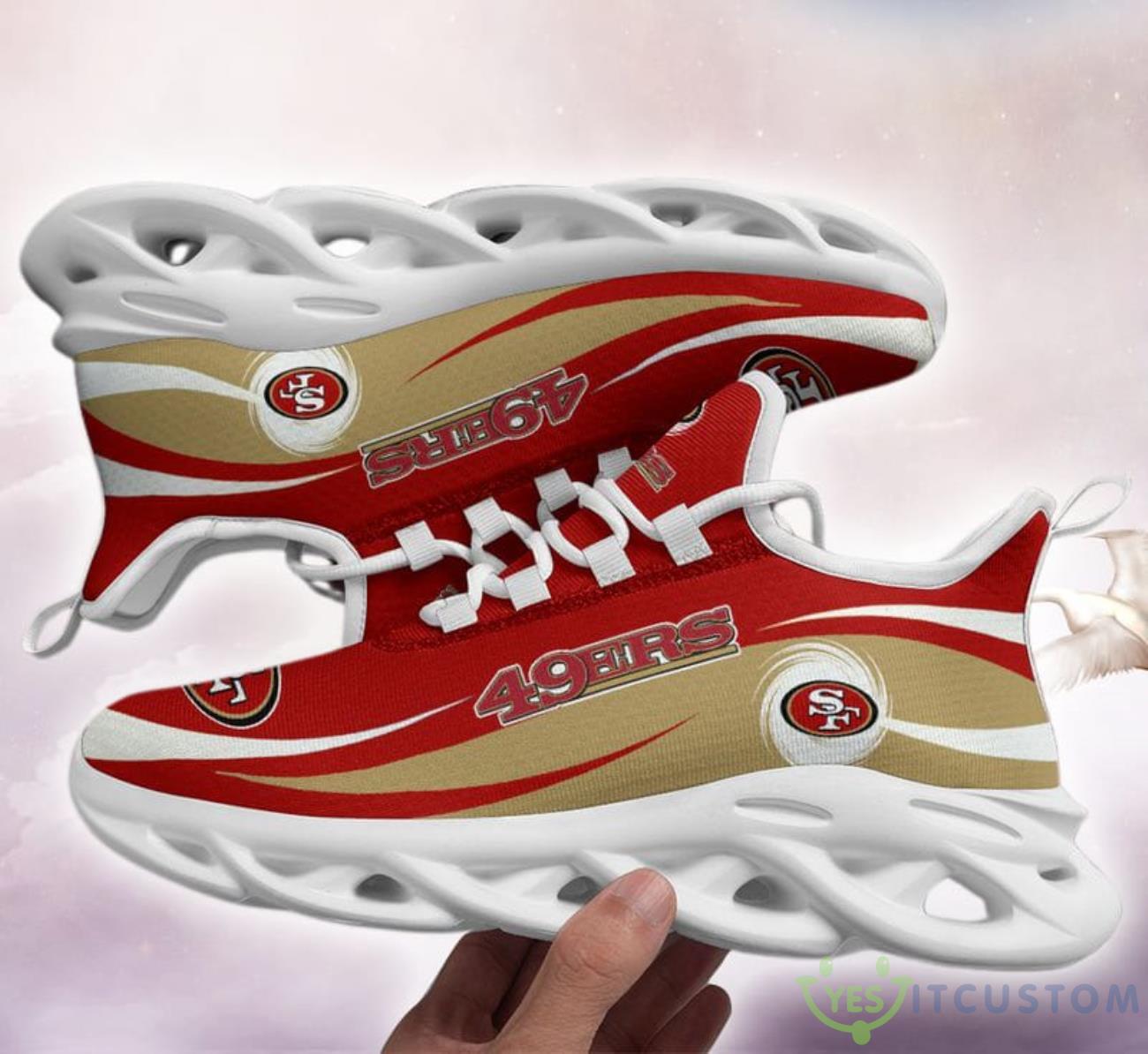 San Francisco 49ers Wavy Pattern Limited Edition Max Soul Shoes 3 San Francisco 49ers Wavy Pattern Limited Edition Max Soul Shoes Product Photo 1