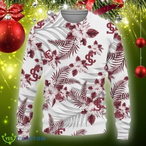 Santa Clara Broncos Tropical Patterns Ugly Christmas Sweater AOP Gift Holidays - Santa Clara Broncos Tropical Patterns New Trends For Fans Club Gifts Unisex 3D T-Shirt, Hoodie, Sweatshirt-3D Sweatshirt_3