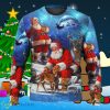 Santa Claus Xmas Is Coming Sky Night Art Style Ugly Christmas Sweater Best Gift Product Photo 1