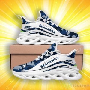 Seattle Seahawks Camo Pattern Max Soul Shoes 3 Seattle Seahawks Camo Pattern Max Soul Shoes Product Photo 2