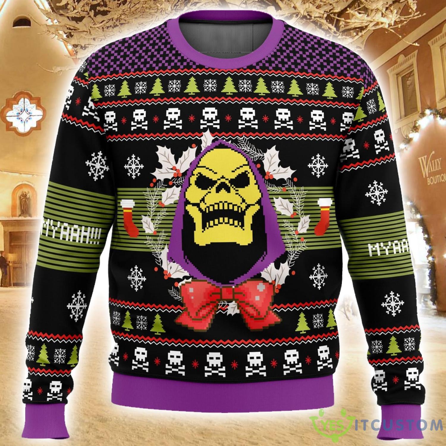 Skeletor Ugly Christmas Sweater Christmas Gift For Family 3 Skeletor Ugly Christmas Sweater Christmas Gift For Family Product Photo 1