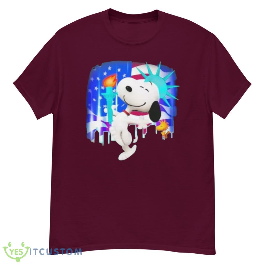 Snoopy And Woodstock American Flag T-Shirt 3 Snoopy And Woodstock American Flag T-Shirt Product Photo 3