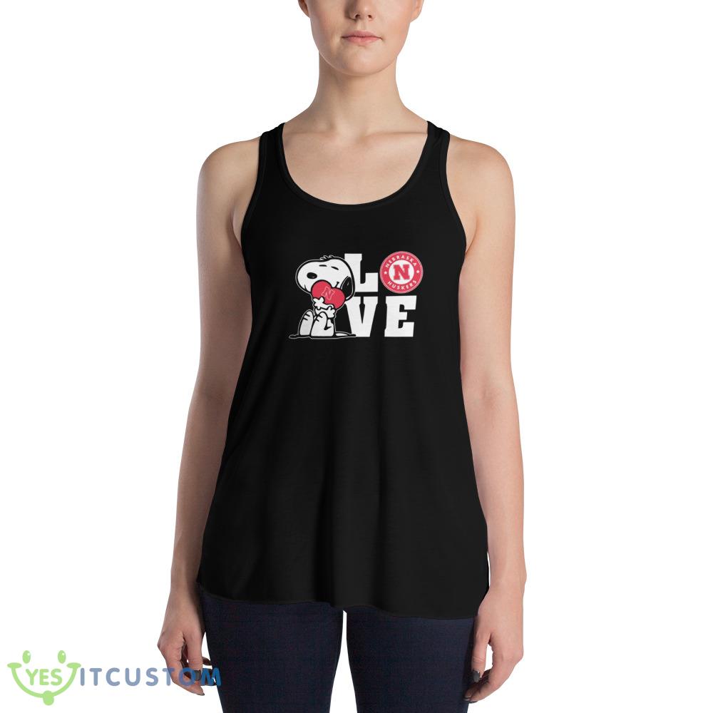Snoopy Love My Nebraska Cornhuskers T Shirt, Christmas Sweatshirt 4 Snoopy Love My Nebraska Cornhuskers T Shirt, Christmas Sweatshirt - 8800 Women's Flowy Racerback Tank