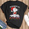 Snoopy on the naughty list and I regret nothing Christmas shirt - Black T-Shirt