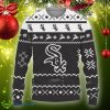 Snow Santa Pattern Logo Chicago White Sox Christmas Tree Knitted Christmas Sweater Gift Holidays - Christmas Urly Sweater Snow Santa Pattern Logo Chicago White Sox Christmas Tree Gifts Unisex For Fan, Hoodie, Sweatshirt-3D Sweatshirt_3