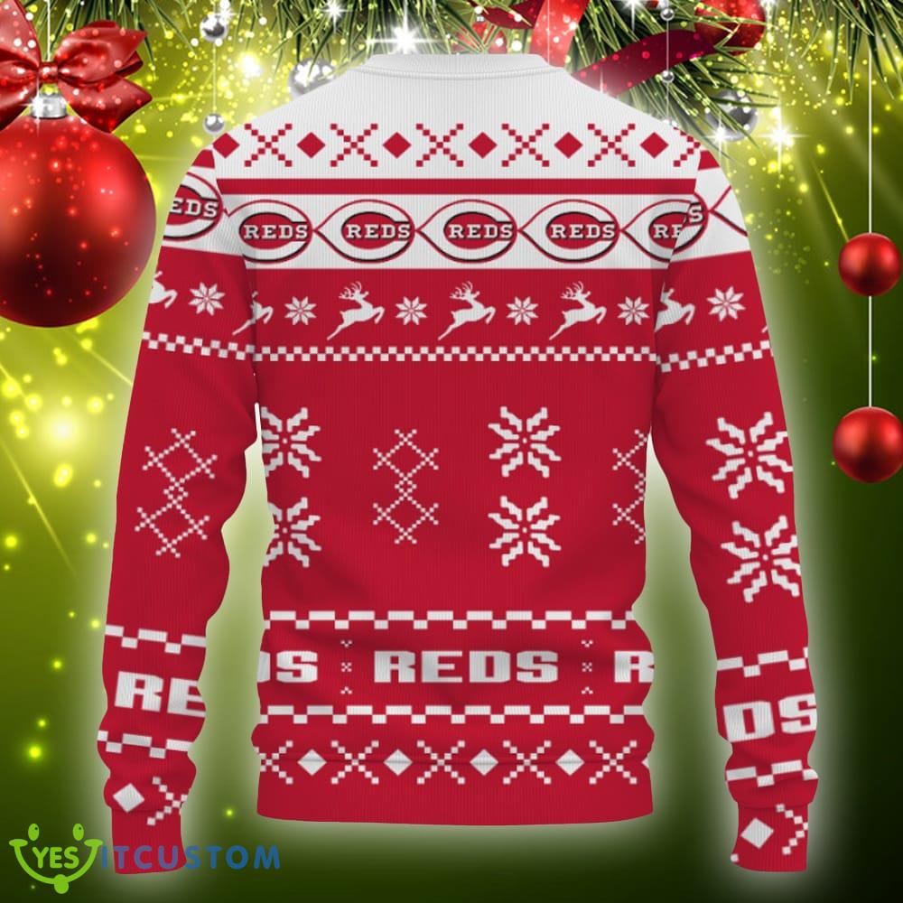 Snow Santa Pattern Logo Cincinnati Reds Christmas Tree Ugly Christmas Sweater Gift Holidays 6 Snow Santa Pattern Logo Cincinnati Reds Christmas Tree Ugly Christmas Sweater Gift Holidays - Christmas Urly Sweater Snow Santa Pattern Logo Cincinnati Reds Christmas Tree Gifts Unisex For Fan, Hoodie, Sweatshirt-3D Sweatshirt_4