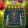 Snow Santa Pattern Logo Denver Nuggets Christmas Tree Ugly Christmas Sweater Gift Holidays - Christmas Urly Sweater Snow Santa Pattern Logo Denver Nuggets Christmas Tree Gifts Unisex For Fan, Hoodie, Sweatshirt-3D Sweatshirt_3