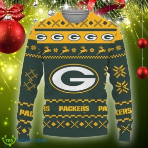 Snow Santa Pattern Logo Green Bay Christmas Tree Ugly Xmas Sweater AOP Gift Holidays - Christmas Urly Sweater Snow Santa Pattern Logo Green Bay Christmas Tree Gifts Unisex For Fan, Hoodie, Sweatshirt-3D Sweatshirt_3