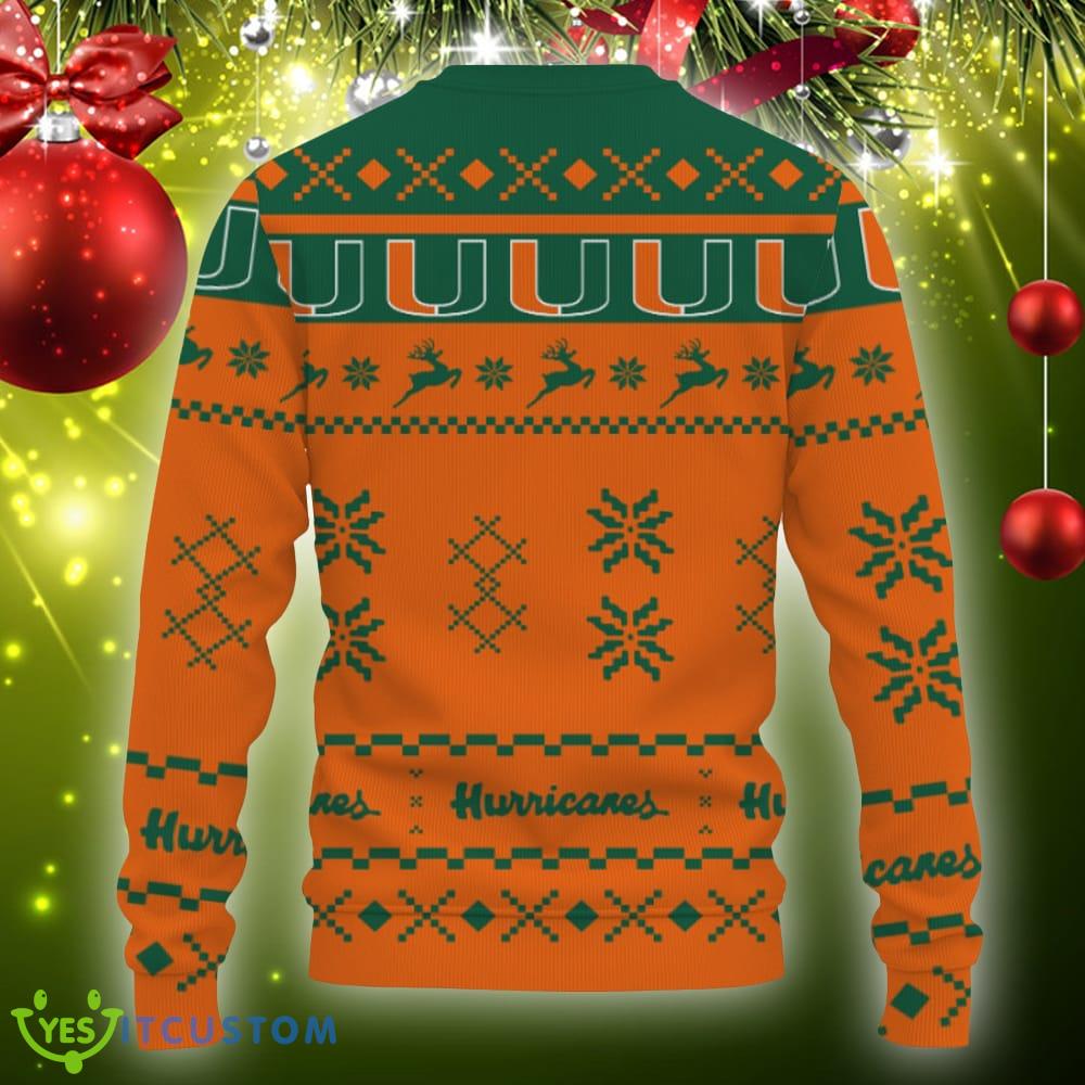 Snow Santa Pattern Logo Miami Hurricanes Christmas Tree Knitted Xmas 3D Sweater Gift Holidays 6 Snow Santa Pattern Logo Miami Hurricanes Christmas Tree Knitted Xmas 3D Sweater Gift Holidays - Christmas Urly Sweater Snow Santa Pattern Logo Miami Hurricanes Christmas Tree Gifts Unisex For Fan, Hoodie, Sweatshirt-3D Sweatshirt_4