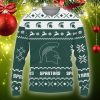 Snow Santa Pattern Logo Michigan State Spartans Christmas Tree Knitted Christmas Sweater Gift Holidays - 201023-131729