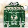 Snow Santa Pattern Logo Milwaukee Bucks 3D Unisex Christmas Hoodie Hot Trend For Fans Product Photo 1